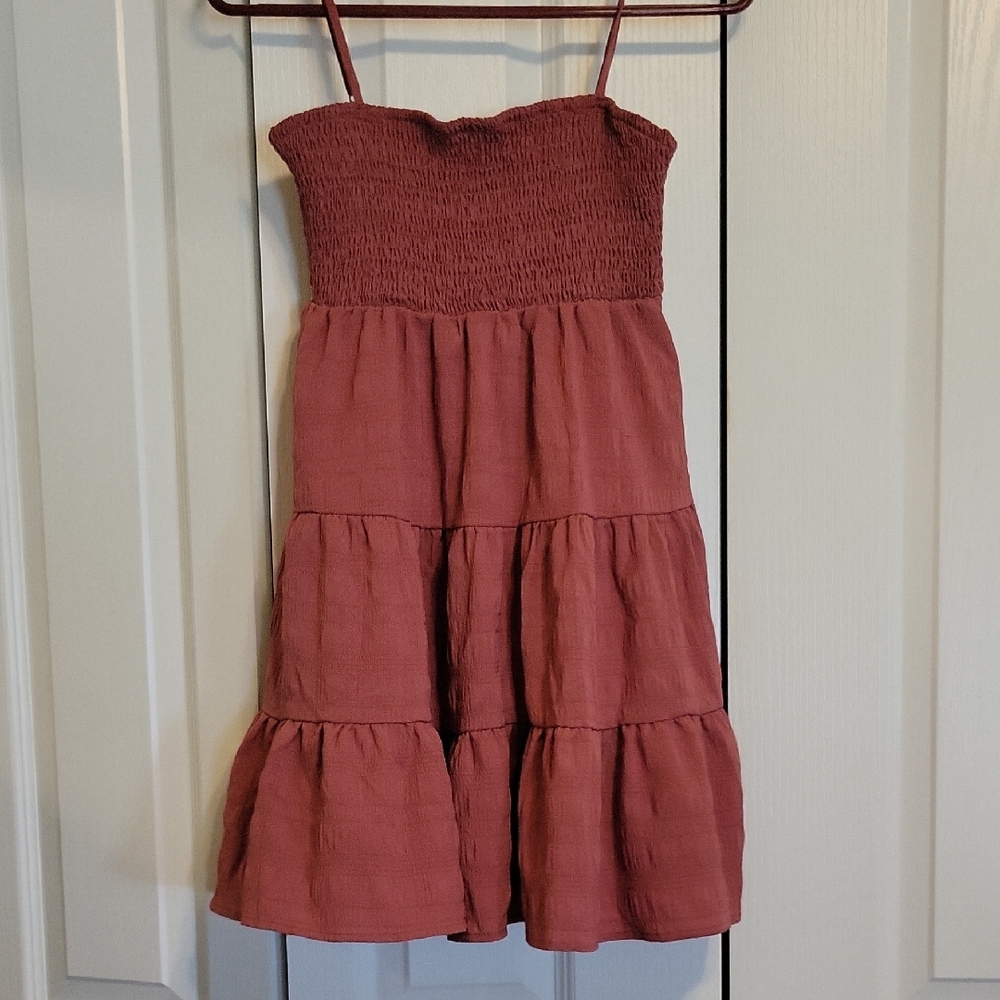 Rust Tiered Sundress Small